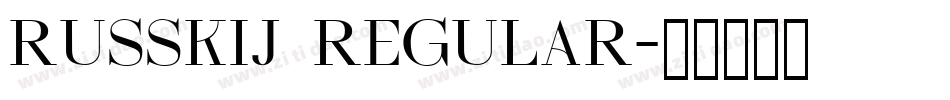 Russkij Regular字体转换